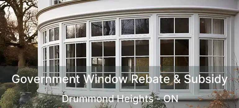  Government Window Rebate & Subsidy Drummond Heights - ON