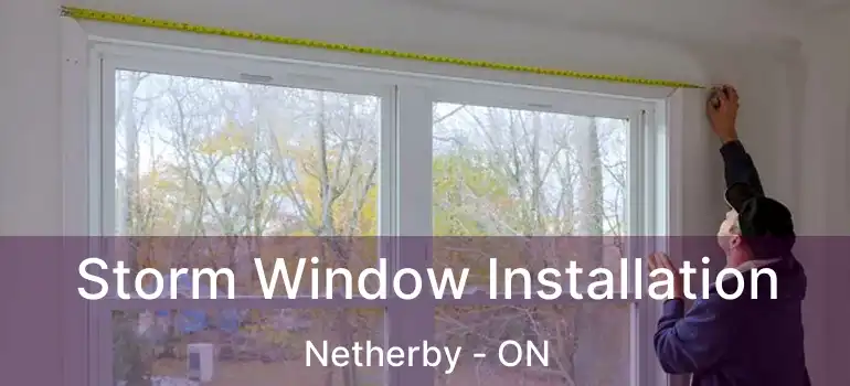  Storm Window Installation Netherby - ON