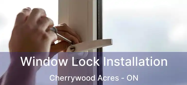 Window Lock Installation Cherrywood Acres - ON